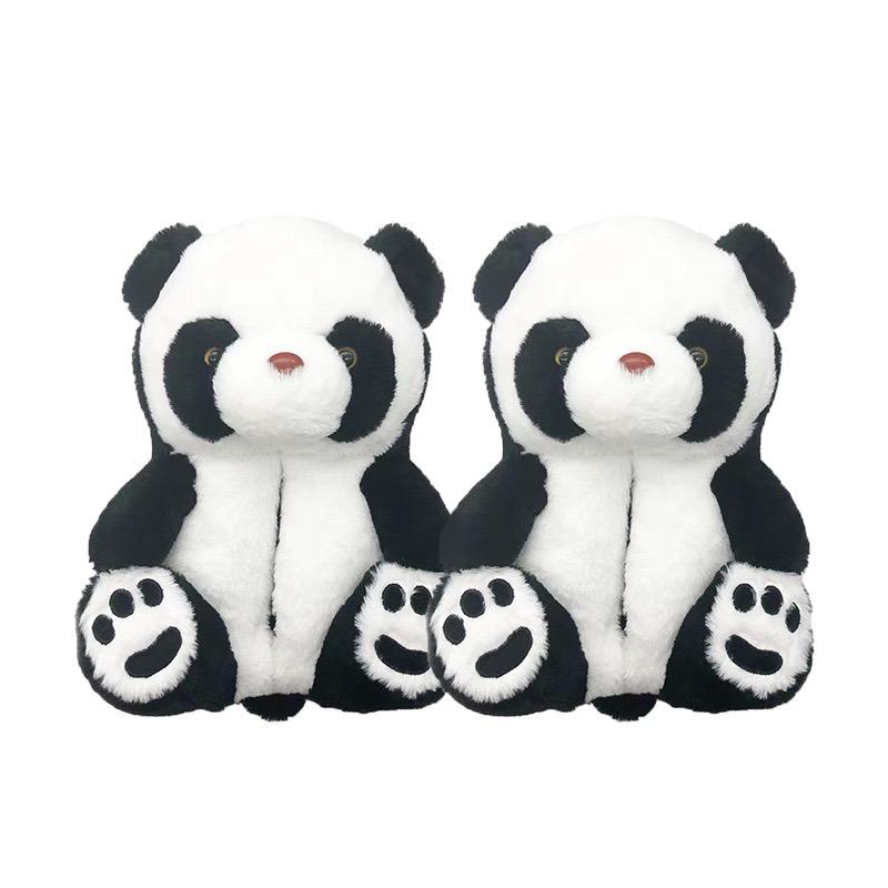 Botosei de casa pentru copii, model ursulet alb-negru, 26 cm