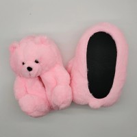 Botosei de casa pentru copii, model ursulet roz, marime 35-40