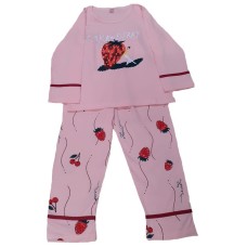 Pijama imprimeu cu capsuna, culoare Roz