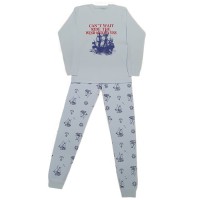 Pijama pentru copii, culoare bleu, model Barcute-Pirati